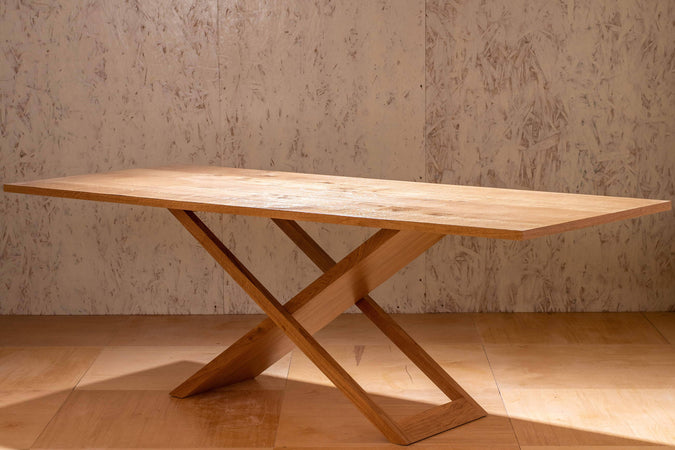 Tavolo da Interno in Legno Manifattura Artigianale Italiana Design Moderno 90x180cm o 90x220cm Acero Rovere Mogano Noce Teak Tavolo da interno Falegnameria Gentili - Rieti, Commerciovirtuoso.it