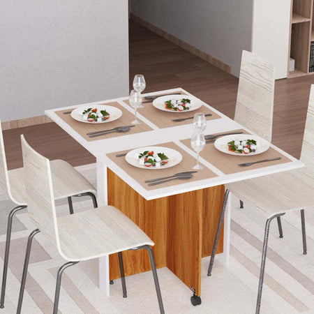 Tavolo-da-Pranzo-Allungabile,-Design-Moderno,-Tavolo-Pieghevole-Salvaspazio-con-Ruote-120-×-80-×-73cm-KF3833-412KF3