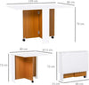Tavolo-da-Pranzo-Allungabile,-Design-Moderno,-Tavolo-Pieghevole-Salvaspazio-con-Ruote-120-×-80-×-73cm-KF3833-412KF3