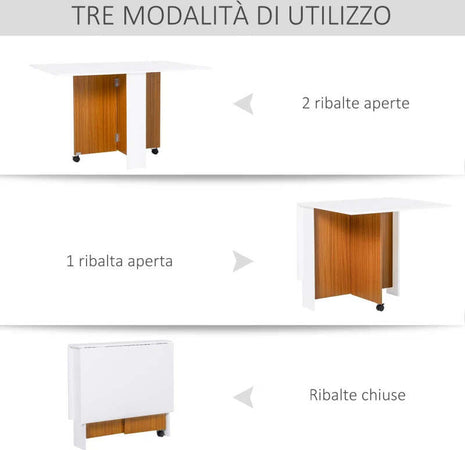 Tavolo-da-Pranzo-Allungabile,-Design-Moderno,-Tavolo-Pieghevole-Salvaspazio-con-Ruote-120-×-80-×-73cm-KF3833-412KF3