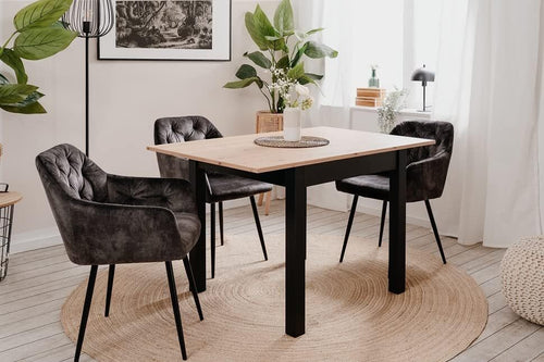 tavolo-da-pranzo-cucina-allungabile-in-legno-moderno-soggiorno-6-posti-nero-e-marrone-chiaro-6BB2253,130,1SC5
