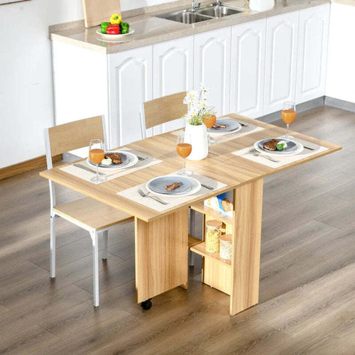 Tavolo-da-Pranzo-Pieghevole-e-Moderno-con-2-Ripiano-Aperti,-Tavolo-da-Cucina-e-Sala-da-Pranzo,-140x80x74cm,-Color-Legno-HY7833-413HY7