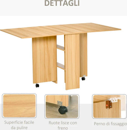 Tavolo-da-Pranzo-Pieghevole-e-Moderno-con-2-Ripiano-Aperti,-Tavolo-da-Cucina-e-Sala-da-Pranzo,-140x80x74cm,-Color-Legno-HY7833-413HY7