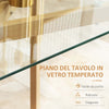 Tavolo-da-Pranzo-Rettangolare-per-6-Persone-max,-in-Acciaio-con-Piano-in-Vetro-Temperato,-150x75x76-cm-LK7835-837V01TPLK7