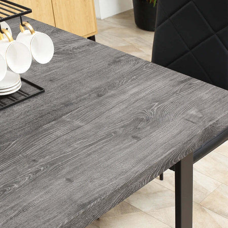 Tavolo-da-Pranzo-Rettangolare-Stile-Industriale-per-8-Persone,-180x90x75cm,-Grigio-e-Nero-WR3835-841V00GYWR3