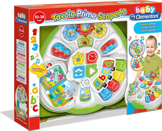 Tavolo Delle Prime Attivita Clementoni 17187 per I Primi Giochi Tavolo Gioco Attività Educative Con Effetti Luminosi E Canzoni Giochi e giocattoli/Giocattoli prima infanzia/Giochi musicali Mondo Bimbo - Bagnara Calabra, Commerciovirtuoso.it