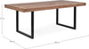 Tavolo Egon rettangolare, con gambe in acciaio, piano in legno di acacia, stile moderno Casa e cucina/Arredamento/Sala da pranzo/Tavoli da sala da pranzo Decor Space - Altamura, Commerciovirtuoso.it