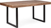 Tavolo Egon rettangolare, con gambe in acciaio, piano in legno di acacia, stile moderno Casa e cucina/Arredamento/Sala da pranzo/Tavoli da sala da pranzo Decor Space - Altamura, Commerciovirtuoso.it