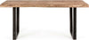 Tavolo Elmer rettangolare, con gambe in acciaio, piano in legno di acacia, stile moderno Casa e cucina/Arredamento/Sala da pranzo/Tavoli da sala da pranzo Decor Space - Altamura, Commerciovirtuoso.it