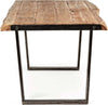 Tavolo Elmer rettangolare, con gambe in acciaio, piano in legno di acacia, stile moderno Casa e cucina/Arredamento/Sala da pranzo/Tavoli da sala da pranzo Decor Space - Altamura, Commerciovirtuoso.it