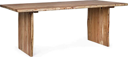 Tavolo Eneas rettangolare, con gambe, in legno di acacia da 200 x 95 cm Casa e cucina/Arredamento/Sala da pranzo/Tavoli da sala da pranzo Decor Space - Altamura, Commerciovirtuoso.it