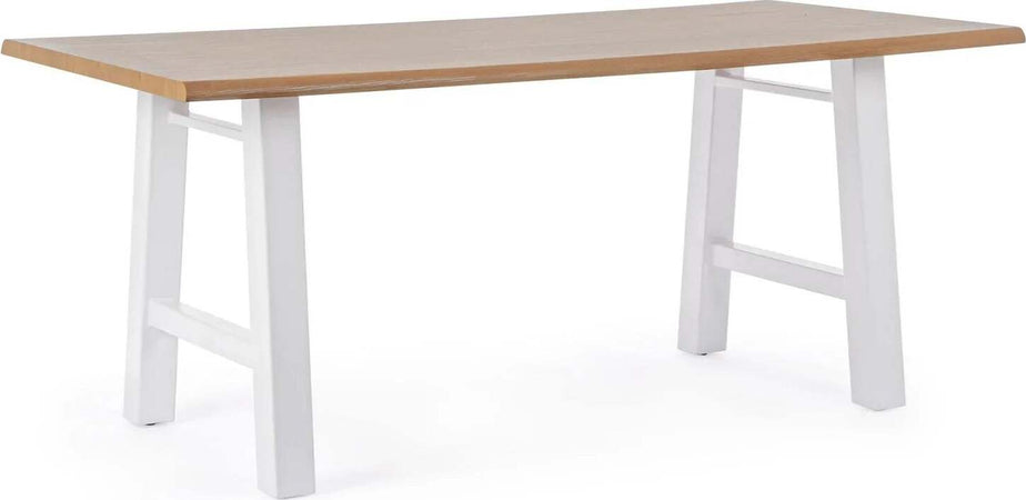 Tavolo Fred con gambe in acciaio verniciato, piano in mdf rivestito in carta melaminica 180 x 90 cm Casa e cucina/Arredamento/Sala da pranzo/Tavoli da sala da pranzo Decor Space - Altamura, Commerciovirtuoso.it