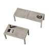 Tavolo Imab Piana T07 in larice grigio con 2 allunghe 160x90x74.6 H cm.