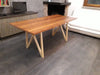 Tavolo In Legno da Interno Artigianale Italiano Design Moderno cm90x180 o 90x220cm Frassino Rovere Mogano Noce Teak Sala da Pranzo Cucina Ufficio Tavolo da interno Falegnameria Gentili - Rieti, Commerciovirtuoso.it