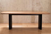 Tavolo in Legno da Interno Design e Manifattura Artigianale Italiano 90x180cm o 90 x 220cm Rovere Mogano Noce Teak Inserti Laccati Neri Tavolo da interno Falegnameria Gentili - Rieti, Commerciovirtuoso.it