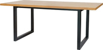 Tavolo in legno per cucina e soggiorno in legno con struttura in alluminio 180 x 90 cm Casa e cucina/Arredamento/Sala da pranzo/Tavoli da sala da pranzo Decor Space - Altamura, Commerciovirtuoso.it