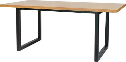 Tavolo in legno per cucina e soggiorno in legno con struttura in alluminio 180 x 90 cm Casa e cucina/Arredamento/Sala da pranzo/Tavoli da sala da pranzo Decor Space - Altamura, Commerciovirtuoso.it