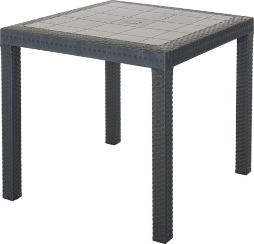 Tavolo in Resina Quadrato Dallas Tavolo Da Esterno per Giardino E Terrazza 80x80x74 Cm Giardino e giardinaggio/Arredamento da giardino e accessori/Tavoli e tavolini/Tavoli standard Ferus - Montoro, Commerciovirtuoso.it