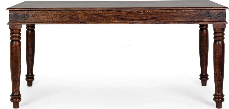 Tavolo Jaipur rettangolare, con gambe, piano in legno massiccio, stile fusion Casa e cucina/Arredamento/Sala da pranzo/Tavoli da sala da pranzo Decor Space - Altamura, Commerciovirtuoso.it