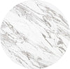 Tavolo John Marble tondo con gambe in acciaio, struttura cromata, piano in legno ricoperto con carta effetto marmo Casa e cucina/Arredamento/Sala da pranzo/Tavoli da sala da pranzo Decor Space - Altamura, Commerciovirtuoso.it