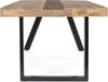 Tavolo Manchester rettangolare, con gambe in acciaio, piano in legno di mango, stile moderno Casa e cucina/Arredamento/Sala da pranzo/Tavoli da sala da pranzo Decor Space - Altamura, Commerciovirtuoso.it