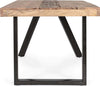 Tavolo Manchester rettangolare, con gambe in acciaio, piano in legno di mango, stile moderno Casa e cucina/Arredamento/Sala da pranzo/Tavoli da sala da pranzo Decor Space - Altamura, Commerciovirtuoso.it