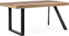 Tavolo Manchester rettangolare, con gambe in acciaio, piano in legno di mango, stile moderno Casa e cucina/Arredamento/Sala da pranzo/Tavoli da sala da pranzo Decor Space - Altamura, Commerciovirtuoso.it