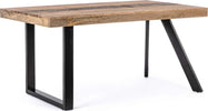 Tavolo Manchester rettangolare, con gambe in acciaio, piano in legno di mango, stile moderno Casa e cucina/Arredamento/Sala da pranzo/Tavoli da sala da pranzo Decor Space - Altamura, Commerciovirtuoso.it