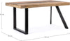 Tavolo Manchester rettangolare, con gambe in acciaio, piano in legno di mango, stile moderno Casa e cucina/Arredamento/Sala da pranzo/Tavoli da sala da pranzo Decor Space - Altamura, Commerciovirtuoso.it