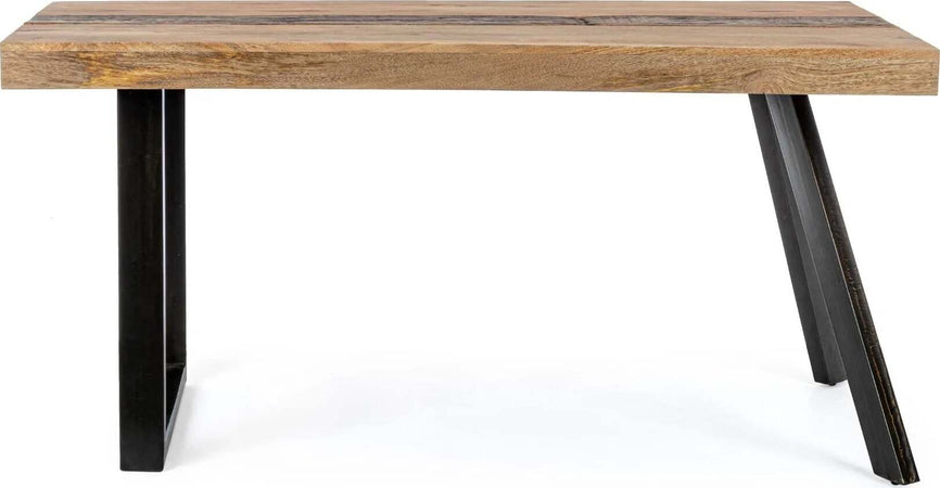 Tavolo Manchester rettangolare, con gambe in acciaio, piano in legno di mango, stile moderno Casa e cucina/Arredamento/Sala da pranzo/Tavoli da sala da pranzo Decor Space - Altamura, Commerciovirtuoso.it