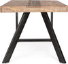 Tavolo Manchester rettangolare, con gambe in acciaio, piano in legno di mango, stile moderno Casa e cucina/Arredamento/Sala da pranzo/Tavoli da sala da pranzo Decor Space - Altamura, Commerciovirtuoso.it