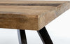 Tavolo Manchester rettangolare, con gambe in acciaio, piano in legno di mango, stile moderno Casa e cucina/Arredamento/Sala da pranzo/Tavoli da sala da pranzo Decor Space - Altamura, Commerciovirtuoso.it