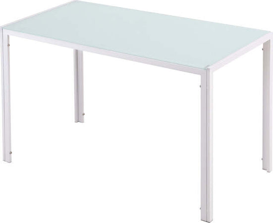 Tavolo-Moderno-Rettangolare-Struttura-in-Metallo-e-Piano-in-Vetro-Temperato---Bianco-JH3835-479WTJH3