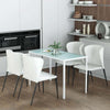 Tavolo-Moderno-Rettangolare-Struttura-in-Metallo-e-Piano-in-Vetro-Temperato---Bianco-JH3835-479WTJH3