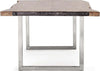 Tavolo Osbert rettangolare, con gambe in acciaio, piano in legno di acacia, stile moderno Casa e cucina/Arredamento/Sala da pranzo/Tavoli da sala da pranzo Decor Space - Altamura, Commerciovirtuoso.it