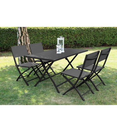 Tavolo pieghevole "Copacabana" per esterno e giardino, in alluminio da 130 cm