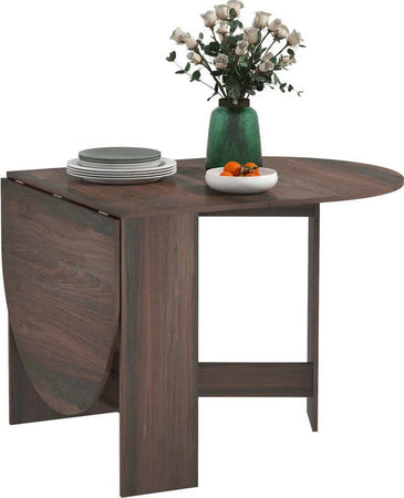 Tavolo-Pieghevole-con-2-Ribalte-Ovale,-Consolle-Salvaspazio-in-Legno,-Marrone-KJ583A-116V80BNKJ5