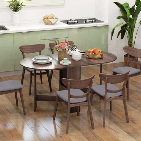 Tavolo-Pieghevole-con-2-Ribalte-Ovale,-Consolle-Salvaspazio-in-Legno,-Marrone-KJ583A-116V80BNKJ5