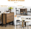 Tavolo-Pieghevole-con-6-Ruote-e-Mensola-Stile-Industriale-in-Legno-e-Metallo,-Marrone-Chiaro-KG8835-789V00LRKG8