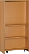Tavolo-Pieghevole-da-Pranzo-max-3-Persone,-in-Truciolato-e-Acciaio,-75x144x144.5-cm,-color-Legno-QS6835-681NDQS6