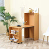 Tavolo-Pieghevole-da-Pranzo-max-3-Persone,-in-Truciolato-e-Acciaio,-75x144x144.5-cm,-color-Legno-QS6835-681NDQS6