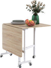 Tavolo-Pieghevole-Moderno-a-2-Ribalte-con-Rotelle-in-MDF-e-Acciaio,-120x80x73cm,-Marrone-KG683A-049V80AKKG6