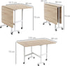 Tavolo-Pieghevole-Moderno-a-2-Ribalte-con-Rotelle-in-MDF-e-Acciaio,-120x80x73cm,-Marrone-KG683A-049V80AKKG6