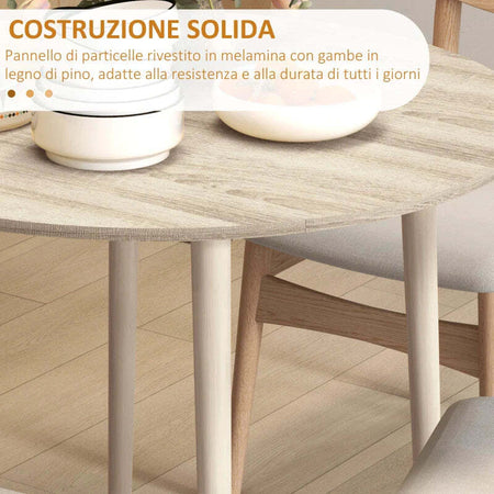 Tavolo-Pieghevole-Moderno-a-Ribalta-per-Cucina-e-Soggiorno,-in-Truciolato,-Ø89x73.5-cm-HJ483A-111V80AKHJ4