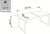 tavolo pieghevole salvaspazio in alluminio 120x60 Bianco