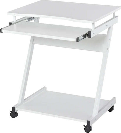 Tavolo-Porta-PC-Classico-e-Salvaspazio,-Piano-Tastiera-a-Scomparsa,-4-Ruote-e-Ripiano-Inferiore-Bianco-60x48x73cm-QO8836-293WTQO8