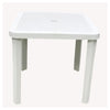 Tavolo Quadrato Da Giardino Bianco 80x80cm In Plastica Arredo Spazio Esterno 008007