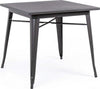 Tavolo quadrato Minnesota antracite in acciaio laminato da 80x80 cm Casa e cucina/Arredamento/Sala da pranzo/Tavoli da sala da pranzo Decor Space - Altamura, Commerciovirtuoso.it