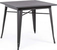 Tavolo quadrato Minnesota antracite in acciaio laminato da 80x80 cm Casa e cucina/Arredamento/Sala da pranzo/Tavoli da sala da pranzo Decor Space - Altamura, Commerciovirtuoso.it