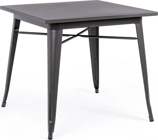 Tavolo quadrato Minnesota antracite in acciaio laminato da 80x80 cm Casa e cucina/Arredamento/Sala da pranzo/Tavoli da sala da pranzo Decor Space - Altamura, Commerciovirtuoso.it